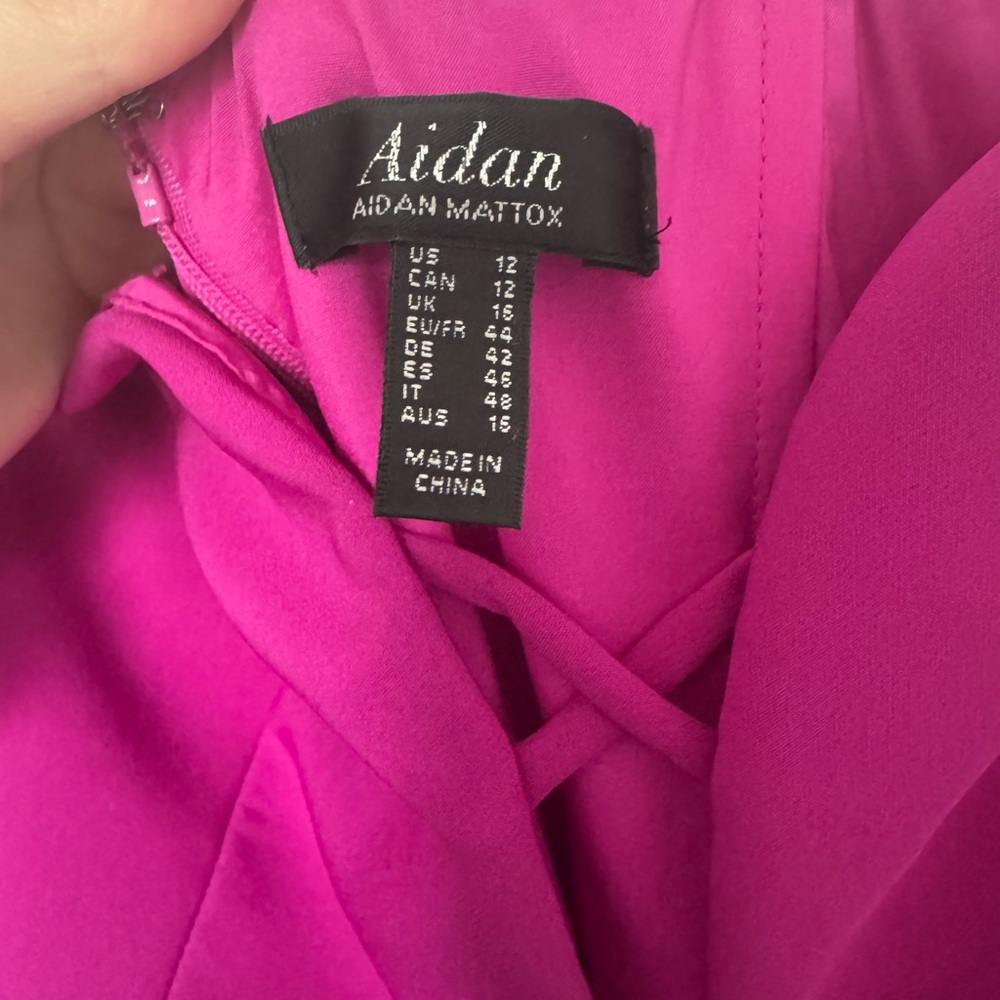 Aidan Mattox Fuchsia Strapless Gown - Picture 2 of 4